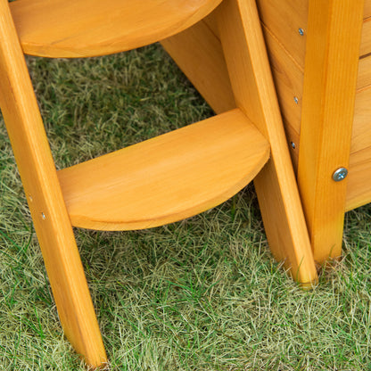 Pawhut Caseta Para Gatos De Madera 77x50x73cm Con Techo Terraza Vallada Natural_4