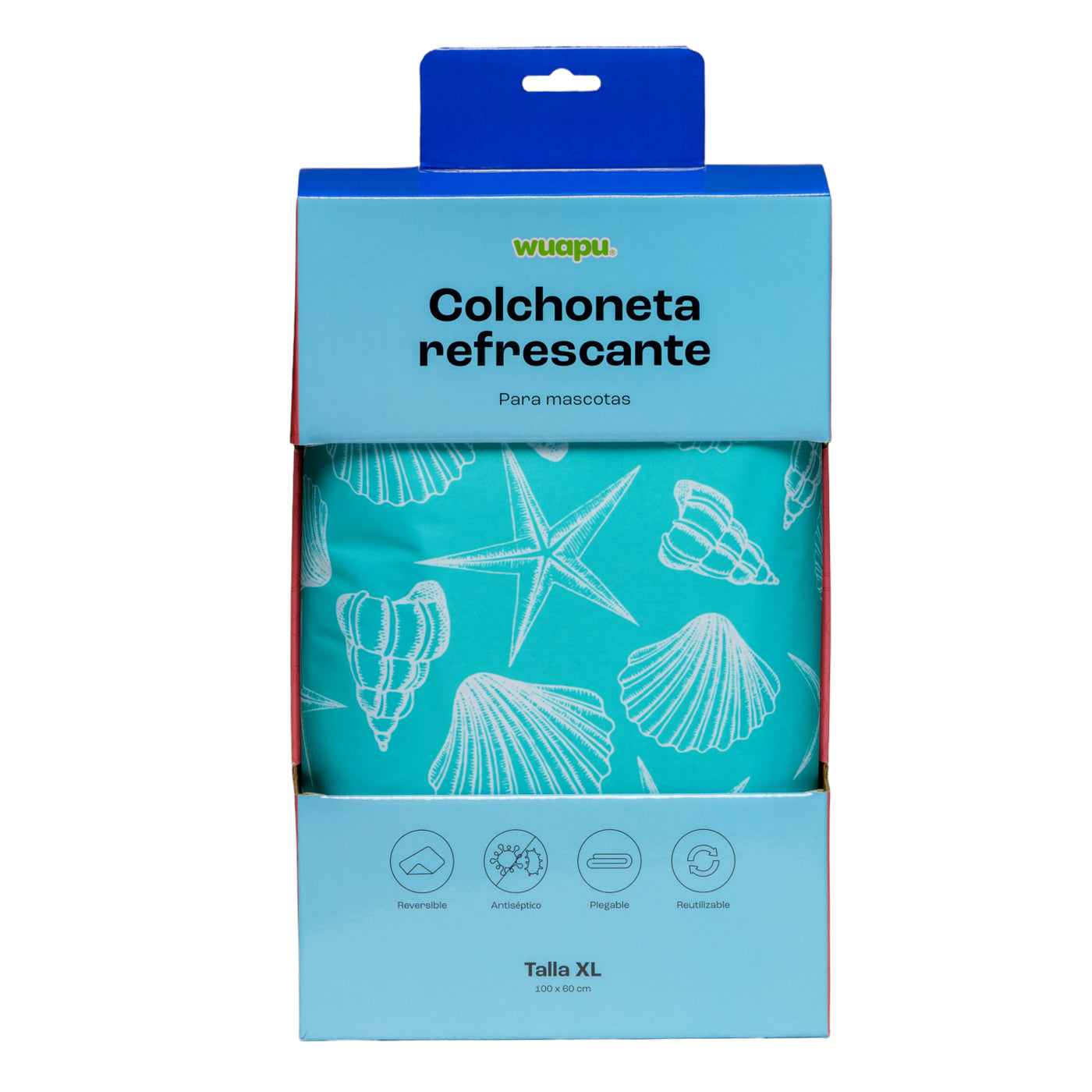 Colchoneta De Gel Refrescante Para Perro Talla Xl De 100x60cm Con Estampado Veraniego Pacifico Wuapu_4