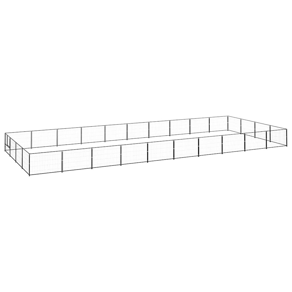 Perrera Acero 40 M² Negra_0
