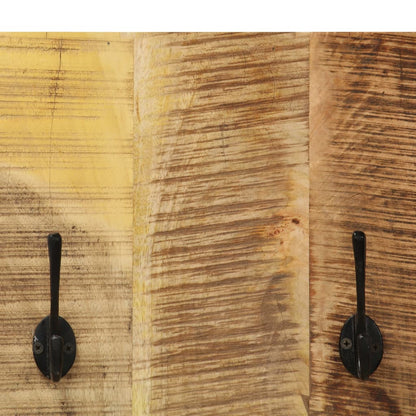 Percheros De Pared 2 Uds Madera Maciza De Mango 36x110x3 Cm_4