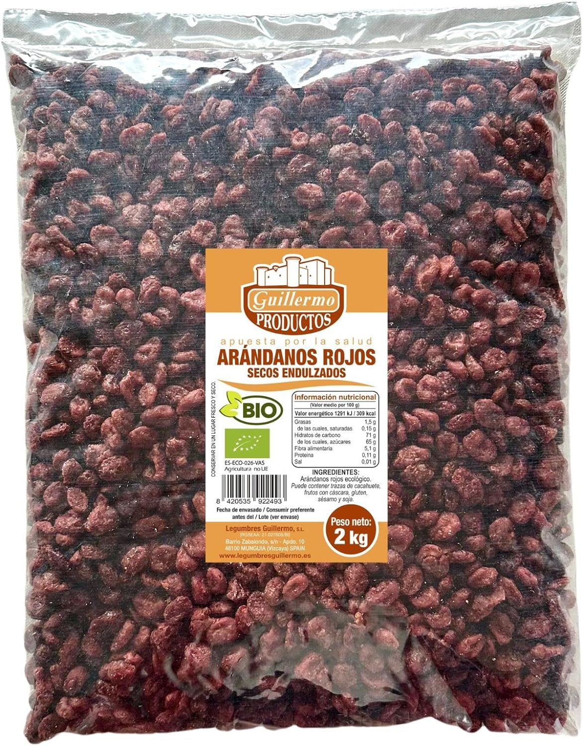 Arándanos Rojos Secos Bio - 2 Kg_0