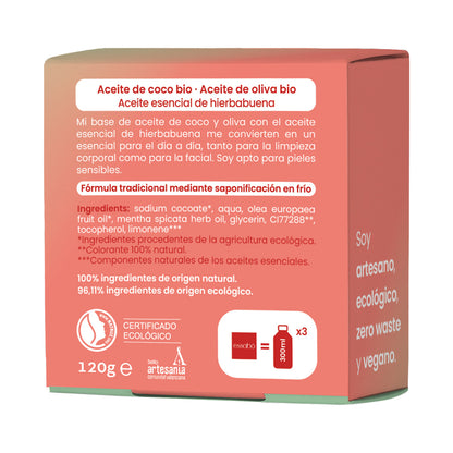 Jabón Sólido Ecológico Esencial Hierbabuena ESSABÓ 120 g