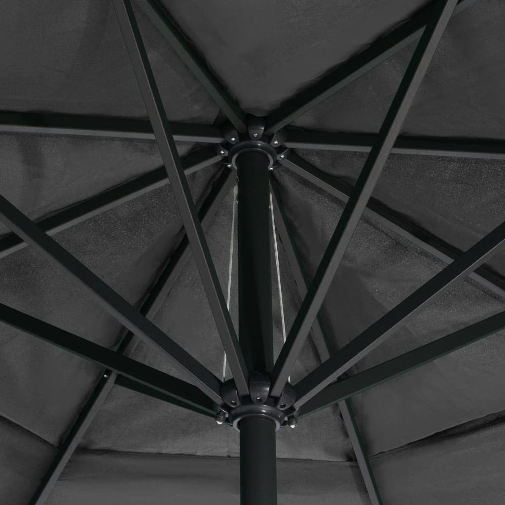 Vidaxl Sombrilla De Jardín Palo De Aluminio Gris Antracita 600 Cm_4