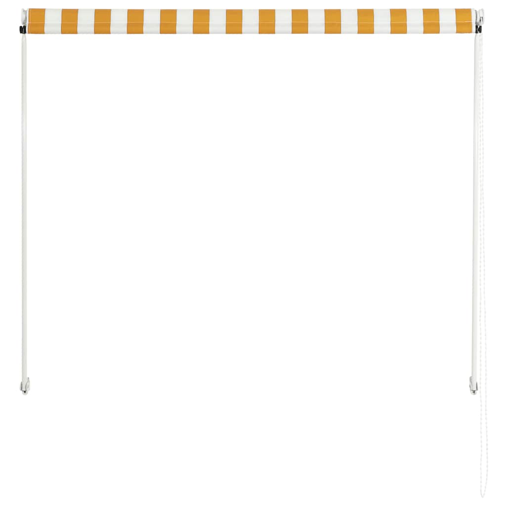 Toldo Retráctil 150x150 Cm Amarillo Y Blanco_4