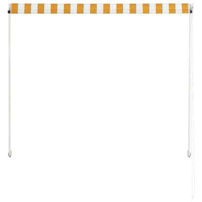 Toldo Retráctil 150x150 Cm Amarillo Y Blanco_4
