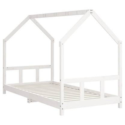 Vidaxl Estructura De Cama Para Niños Madera De Pino Blanco 90x190 Cm_5