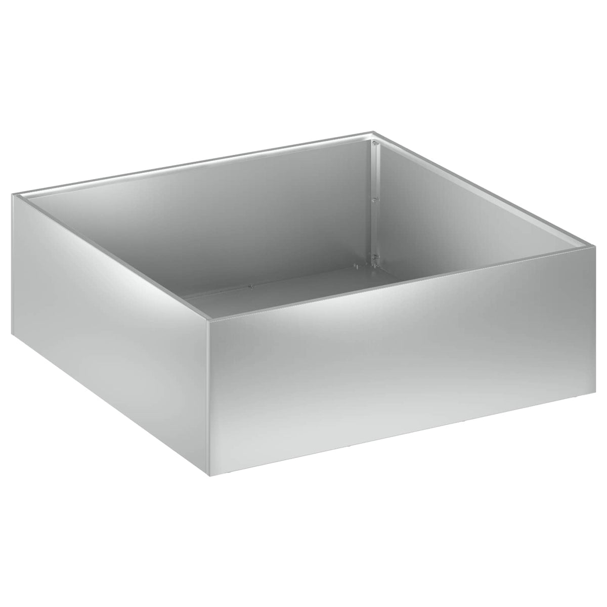 Macetero De Jardín Plateado 40 X 40 X 20 Cm Acero Galvanizado_0