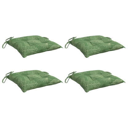 Vidaxl Cojines Para Silla 4 Uds Tela Estampado De Hojas 50x50x7 Cm_0