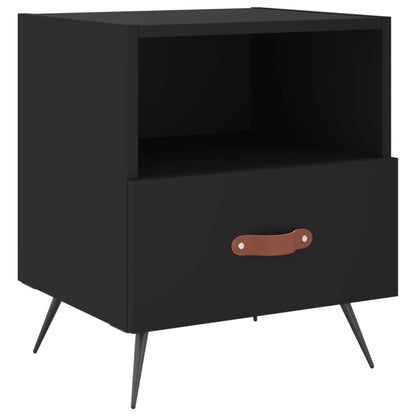 Mesitas De Noche 2 Uds Madera Ingeniería Negro 40x35x47,5 Cm_3