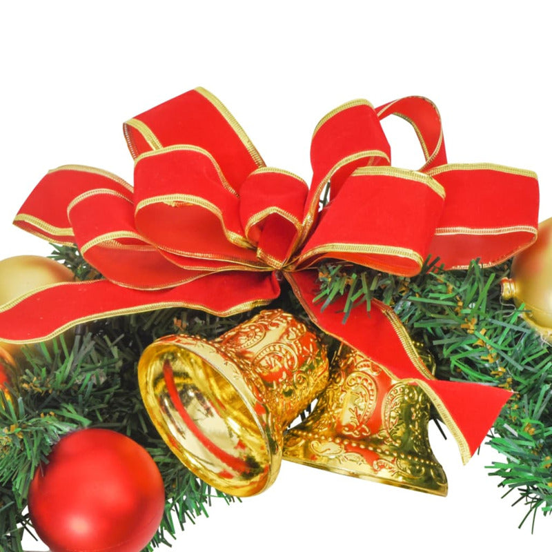 Vidaxl Corona De Navidad Con 15 Luces Led Verde 30 Cm_5