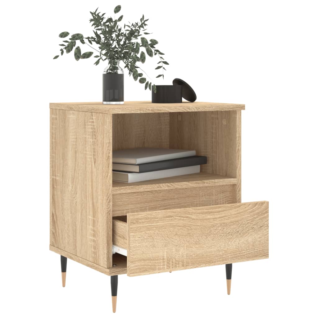 Mesitas Noche 2 Uds Madera Ingeniería Roble Sonoma 40x35x50 Cm_2