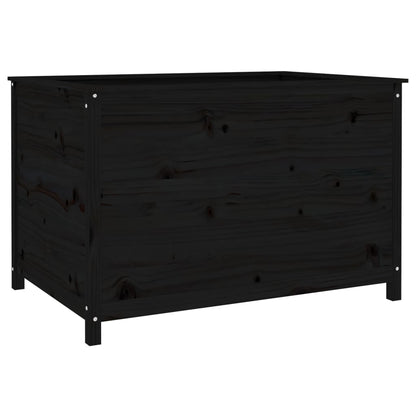 Arriate Elevado De Jardín Madera De Pino Negro 119,5x82,5x78 Cm_0