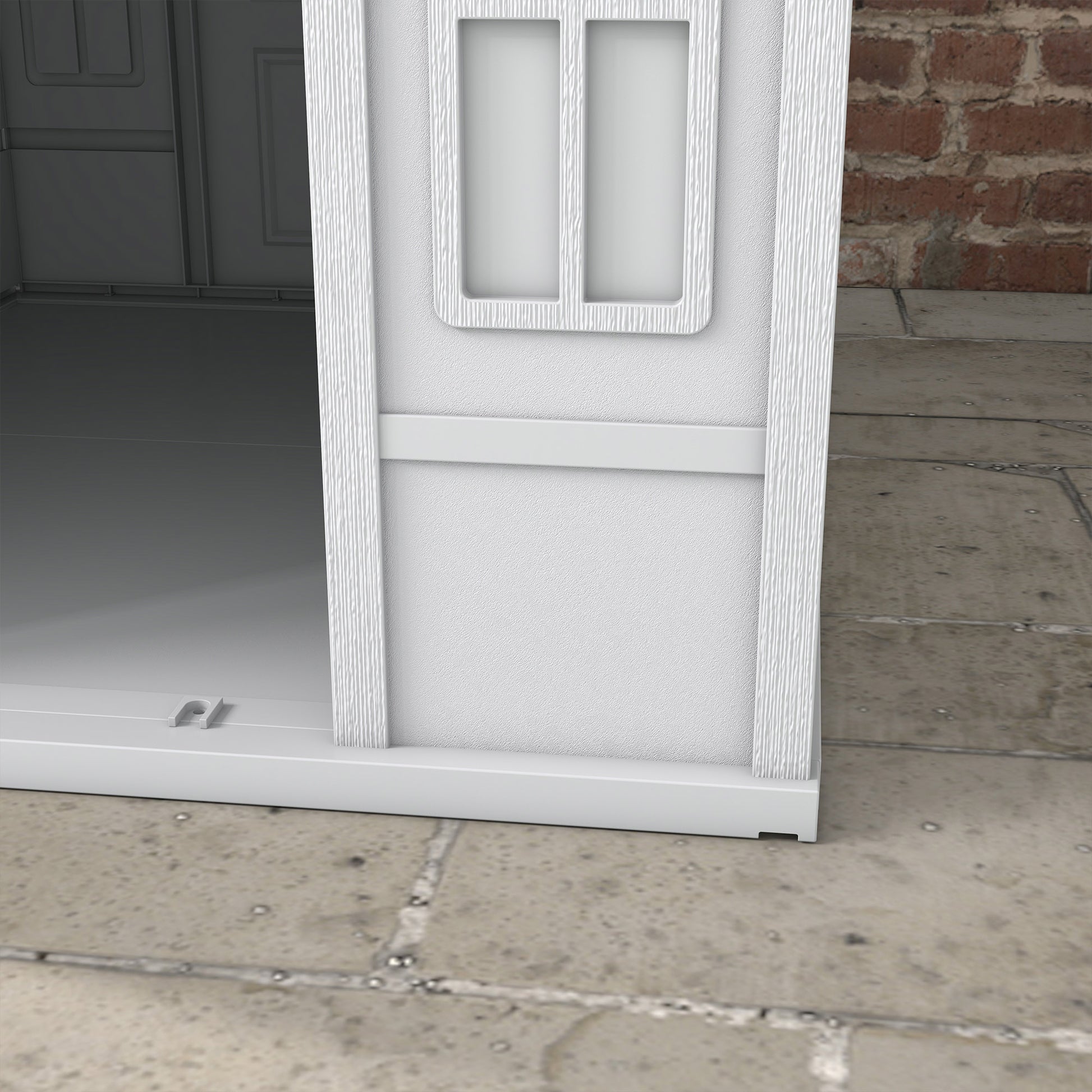 Pawhut Caseta Para Perros Exterior Con Techo De Tejas De Imitación Gris Y Blanco_4