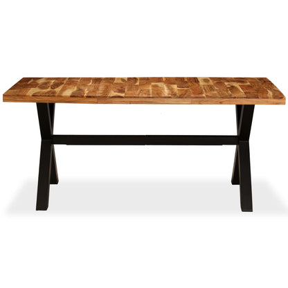 Mesa De Comedor Madera Maciza De Acacia Y Mango 180x90x76 Cm_1