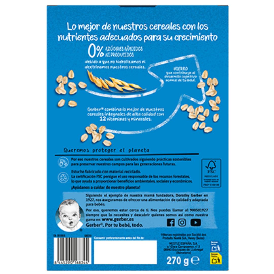 Papilla Multicereales 0% azucares añadidos Gerber 270 g
