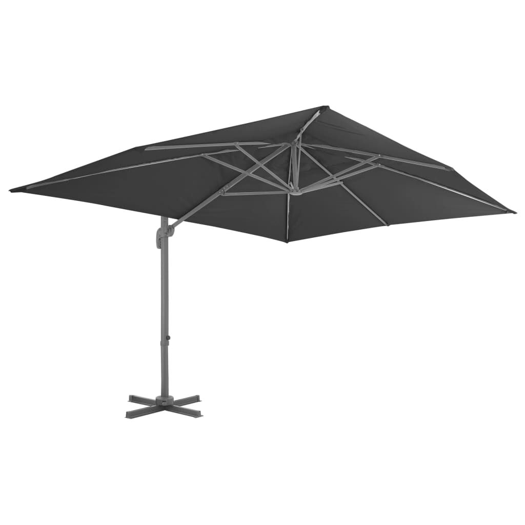 Vidaxl Sombrilla Jardín Voladiza Palo De Aluminio Antracita 400x300 Cm_1