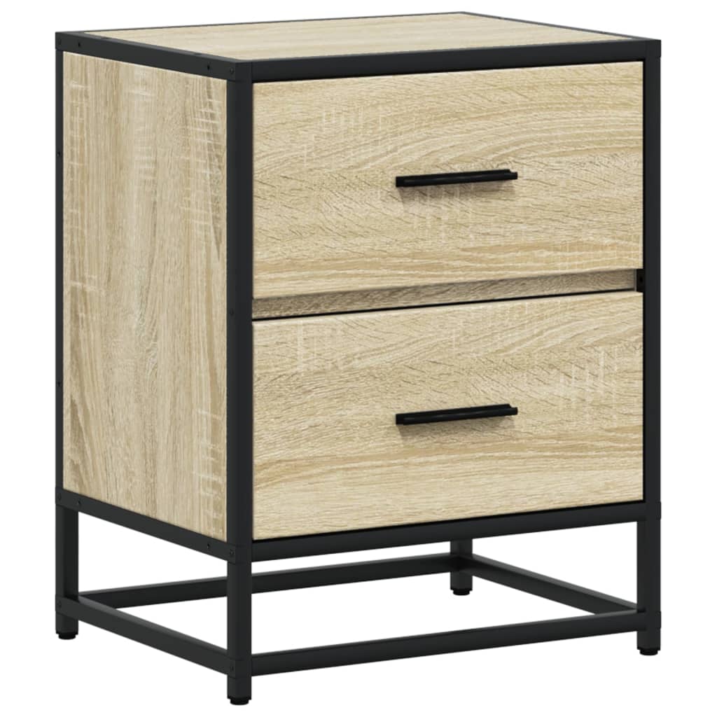 Mesitas Noche 2 Uds Madera Ingeniería Roble Sonoma 40x31x50 Cm_4