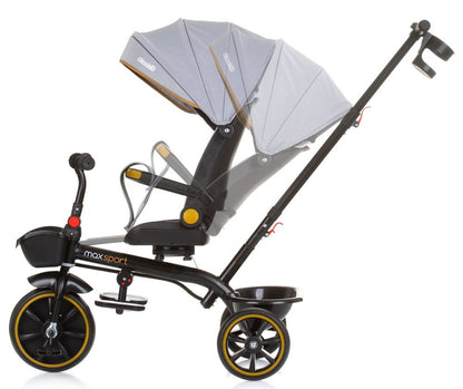 Triciclo Con Capota Y Mango Parental Max Sport Ash Grey_2