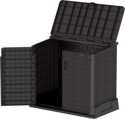 Duramax - Arcón Cubre Cubos Exterior - 850 L - Pvc - Color Marrón -  -_5