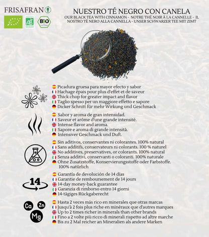 Té Negro Canela Ecológico Granel | Calidad | Frisafran 200 G_3