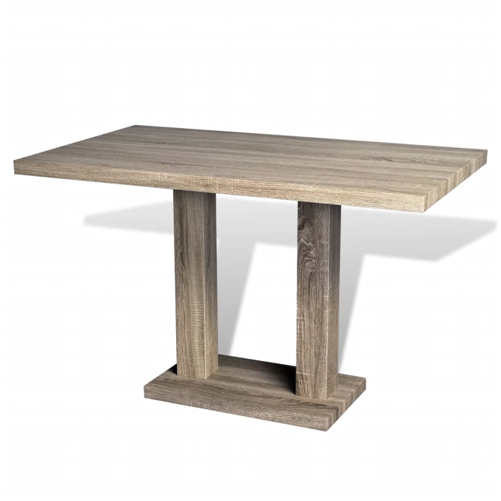 Mesa De Salón Comedor Rectangular De Mdf Apariencia De Roble_0