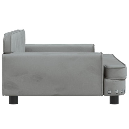 Cama Para Perros De Terciopelo Gris Claro 90x53x30 Cm / Vetonek_1