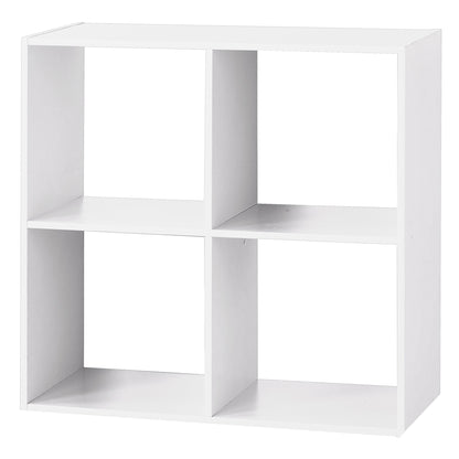 Wellhome Estantes Madera 4 Compartimentos Blanco_0