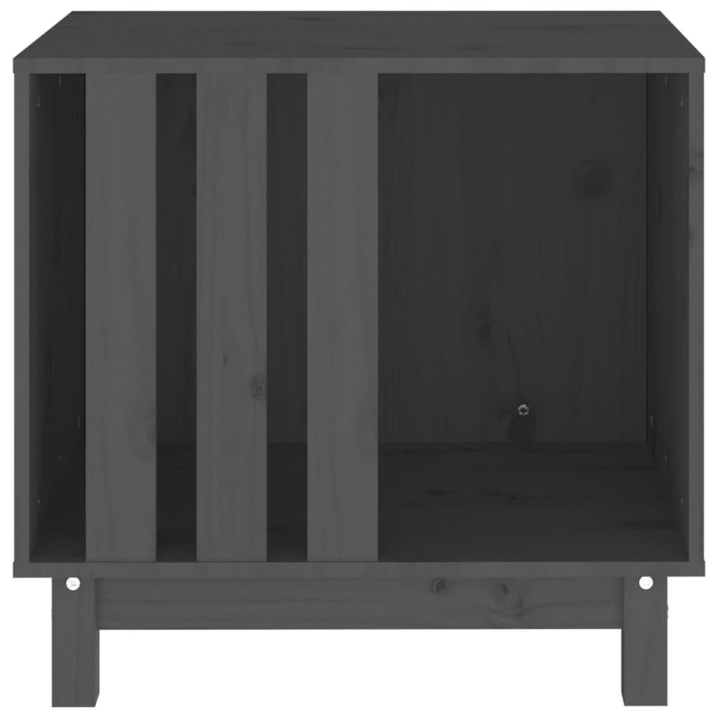 Vidaxl Caseta Para Perros Madera Maciza De Pino Gris 60x45x57 Cm_4