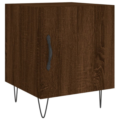 Mesitas Noche 2 Uds Madera Ingeniería Marrón Roble 40x40x50 Cm_3
