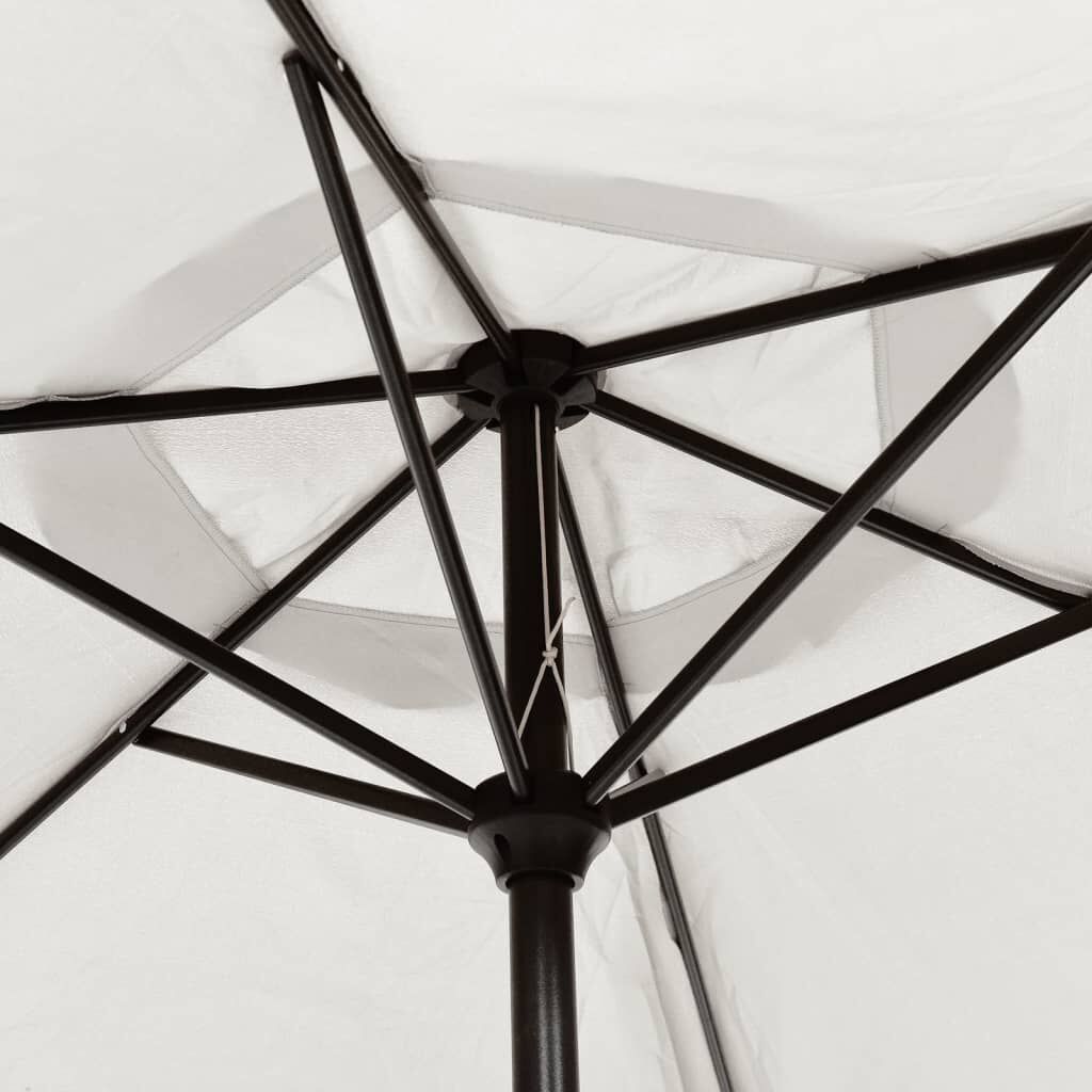 Vidaxl Sombrilla De Aluminio Blanco Arena 200x224 Cm_4