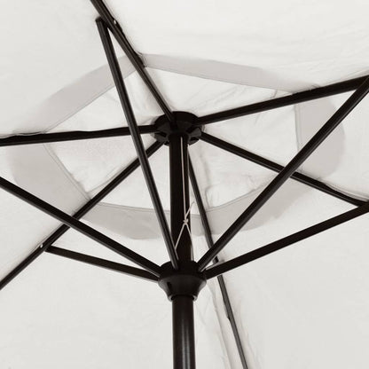 Vidaxl Sombrilla De Aluminio Blanco Arena 200x224 Cm_4