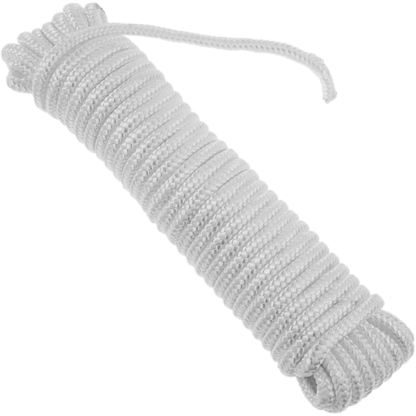 Cuerda Trenzada De Nailon 20 M X 6 Mm Blanca_4