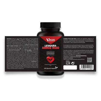 Levadura arroz rojo Vecos 100 capsulas