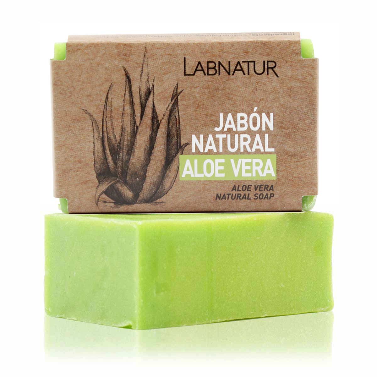 Jabón Natural Aloe Vera Labnatur 100 g | Hidratante | Piel Sensible | Limpieza Suave_0