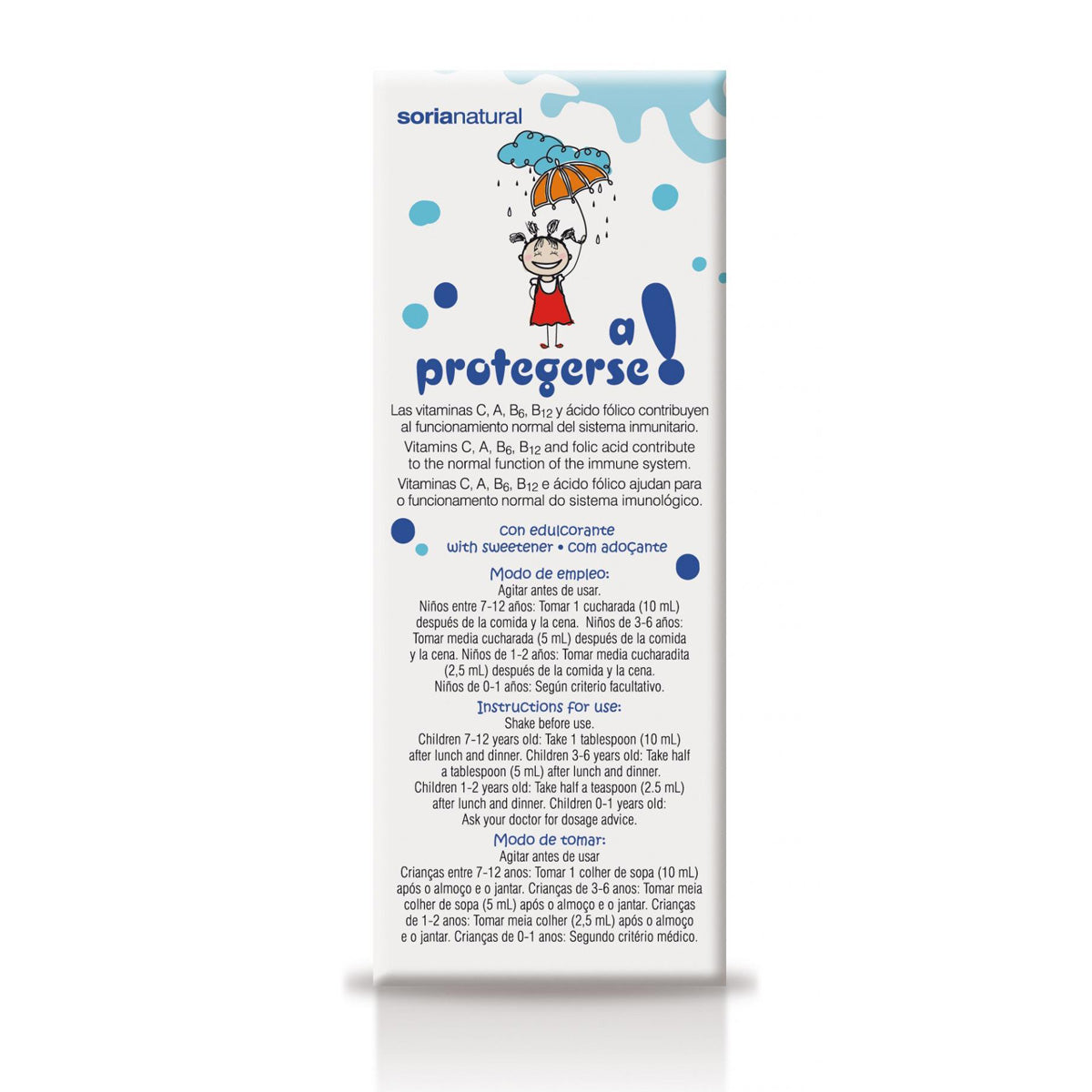 Pack 3x Jarabe infantil "A protegerse" Soria Natural, 150 ml