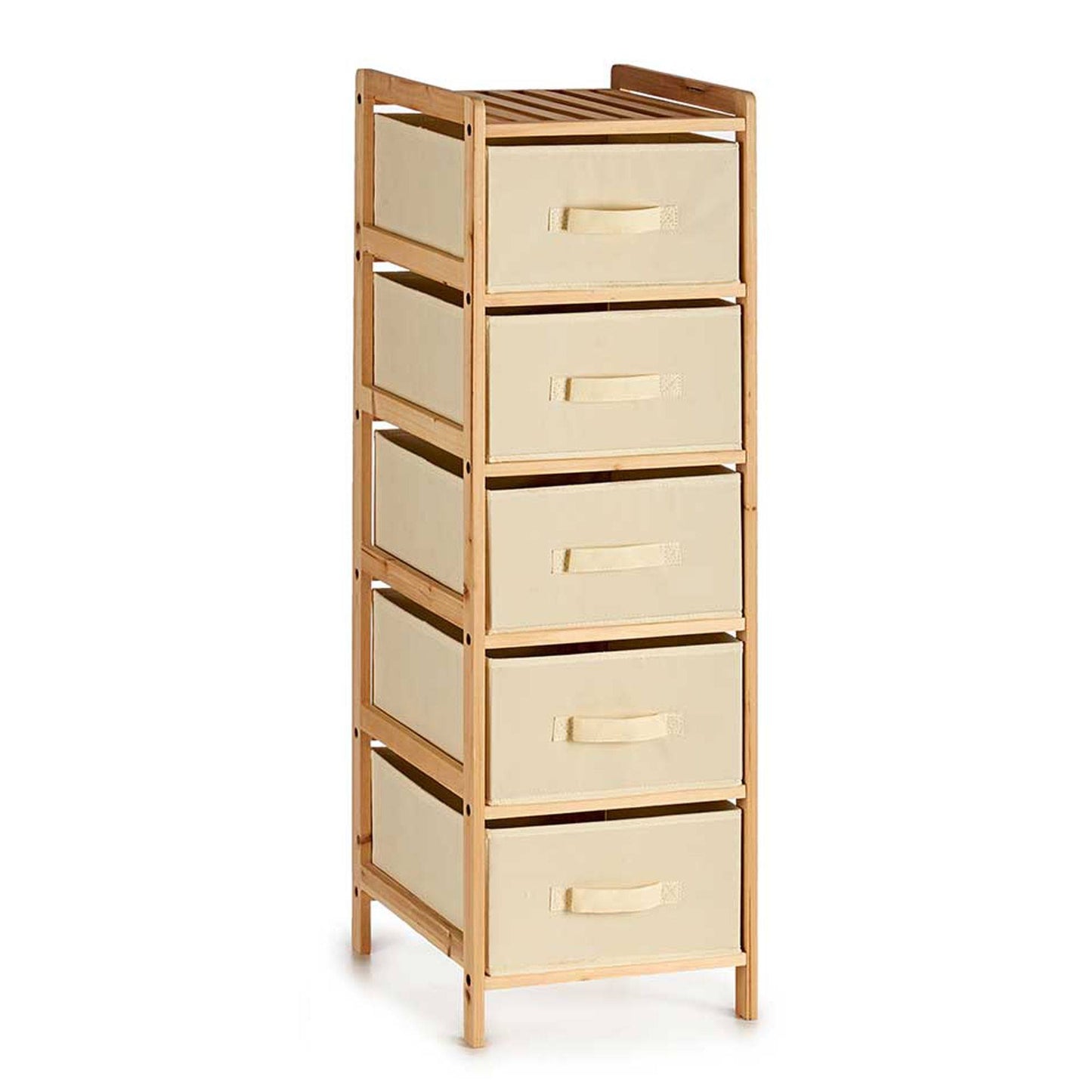 Mueble Ancho 5 Cajones Color Crema - Colección Kipit