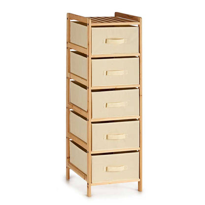 Mueble Ancho 5 Cajones Color Crema - Colección Kipit