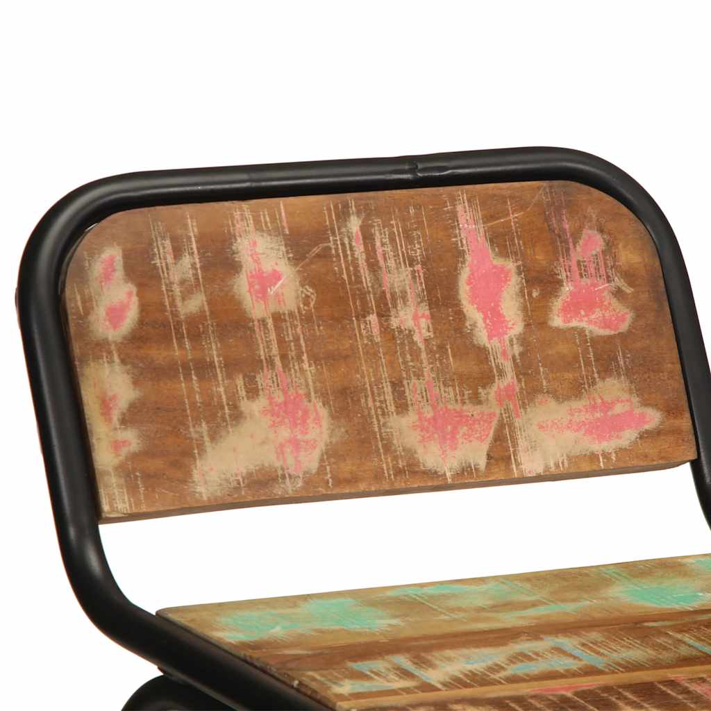 Taburetes De Barra 2 Uds 46x35,5x80 Madera Maciza Reciclada_3
