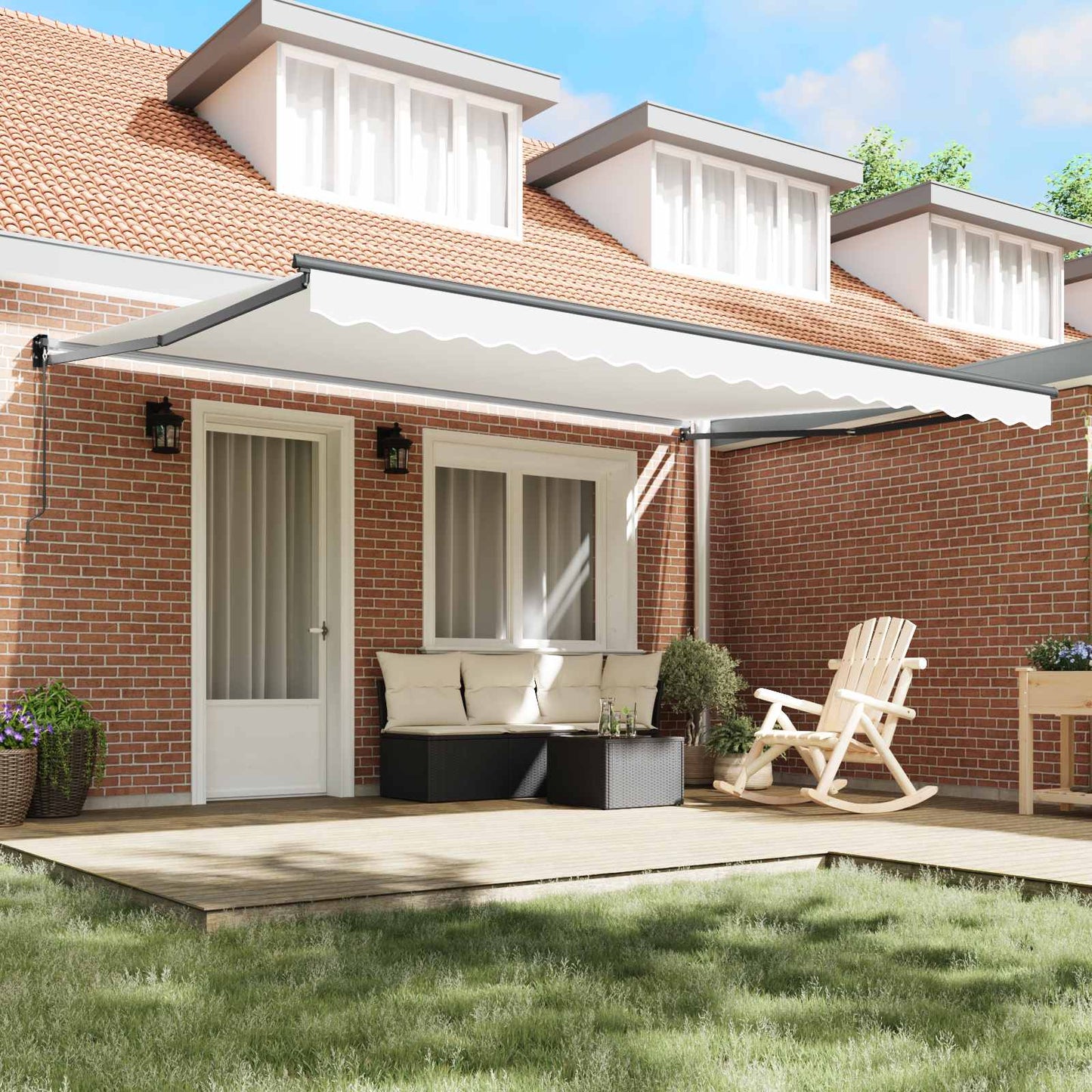 Toldo Retráctil Blanco 450 X 300 X 165 Cm_2