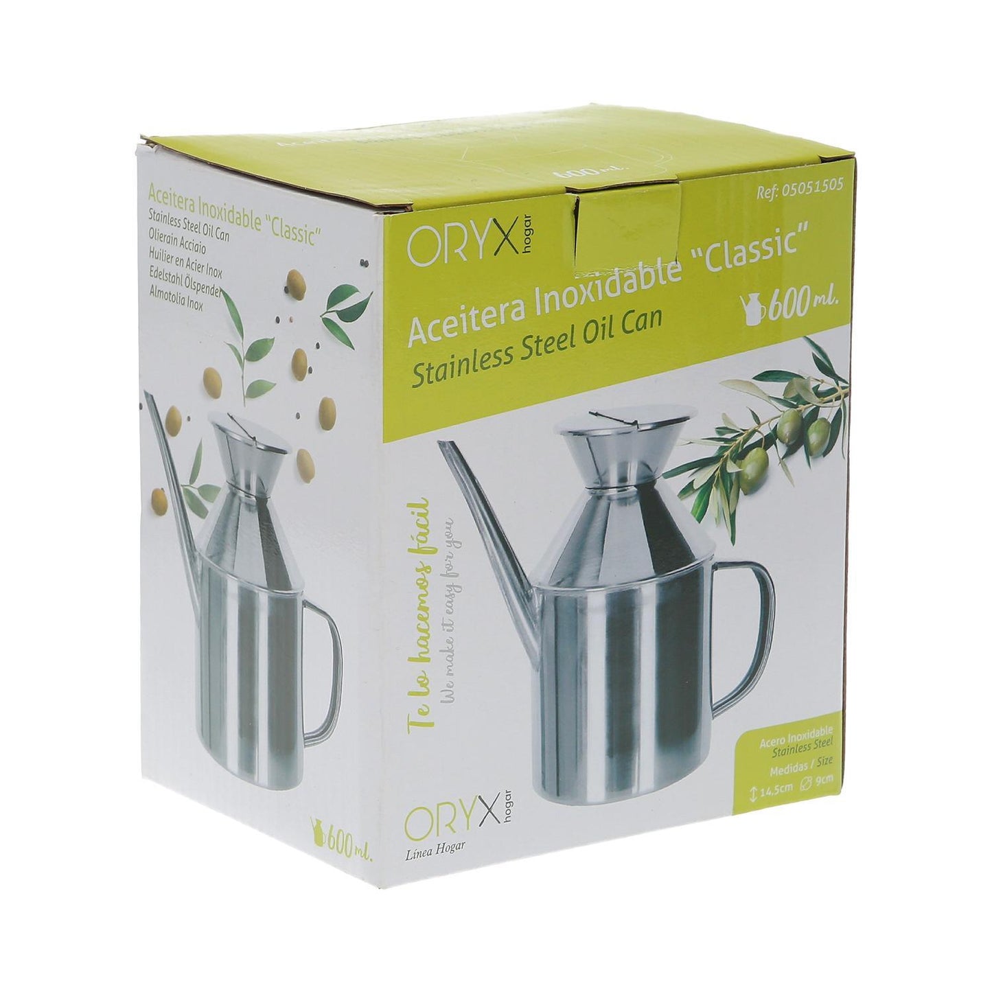 Aceitera Acero Inoxidable Modelo Classic 625ml._2