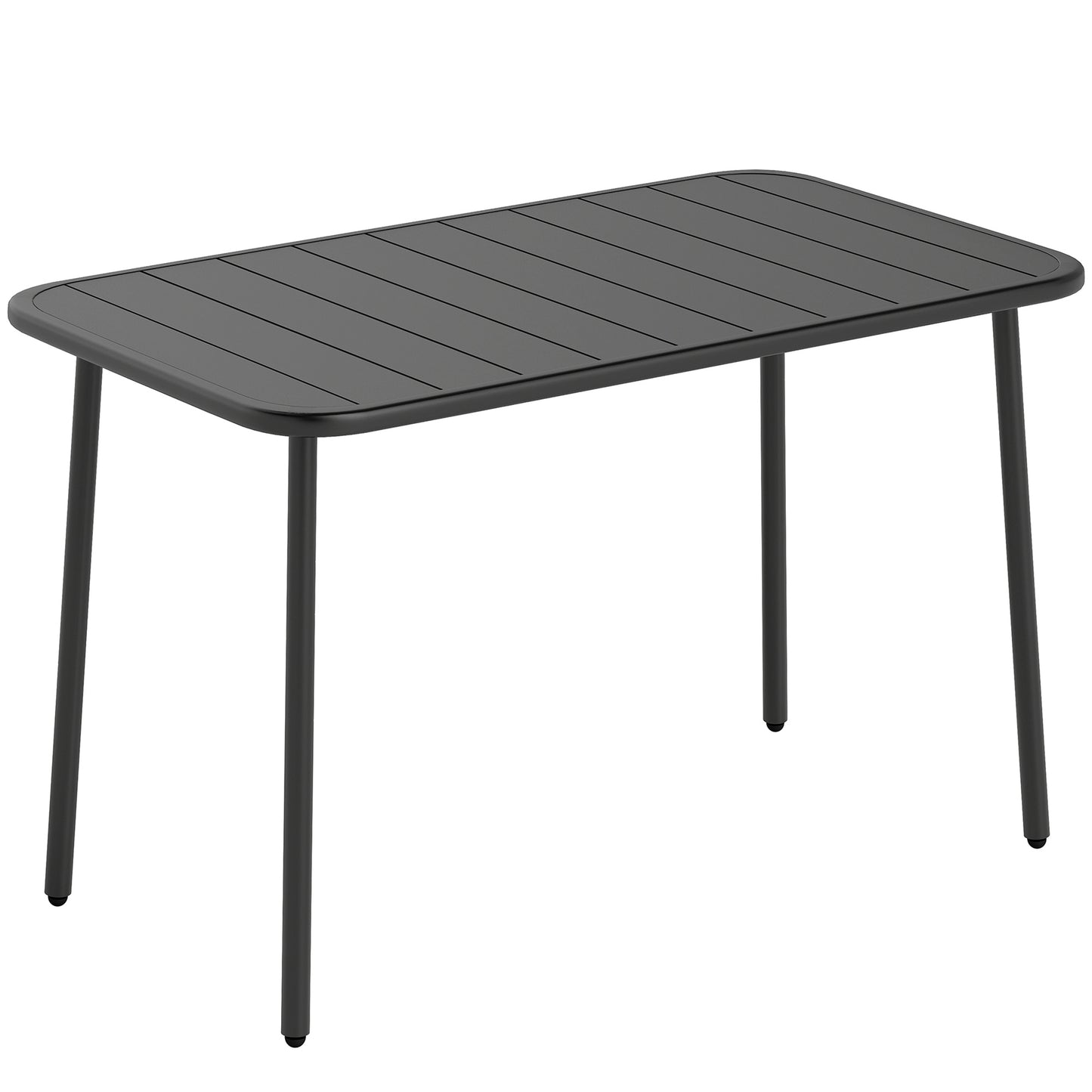 Outsunny Mesa De Comedor De Jardín Rectangular 120x70x72 Cm Para 4 Personas_0