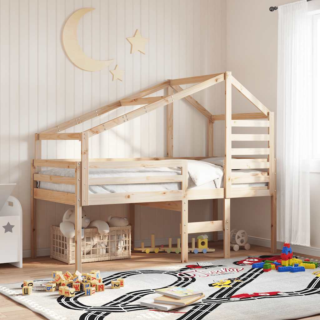 Techo De Cama Infantil Madera Maciza Pino 198x97x113 Cm_1