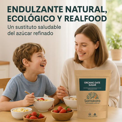 Azúcar De Dátil Bio - 1kg | Superalimento Ecológico Vegano Para Batidos, Smoothies Y Zumos, Sin Azúcares Añadidos_4