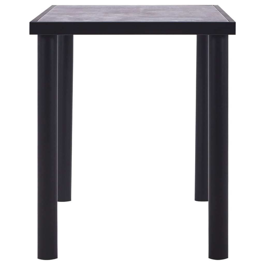 Mesa De Comedor De Mdf Negro Y Gris Hormigón 120x60x75 Cm_1