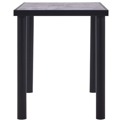 Mesa De Comedor De Mdf Negro Y Gris Hormigón 120x60x75 Cm_1