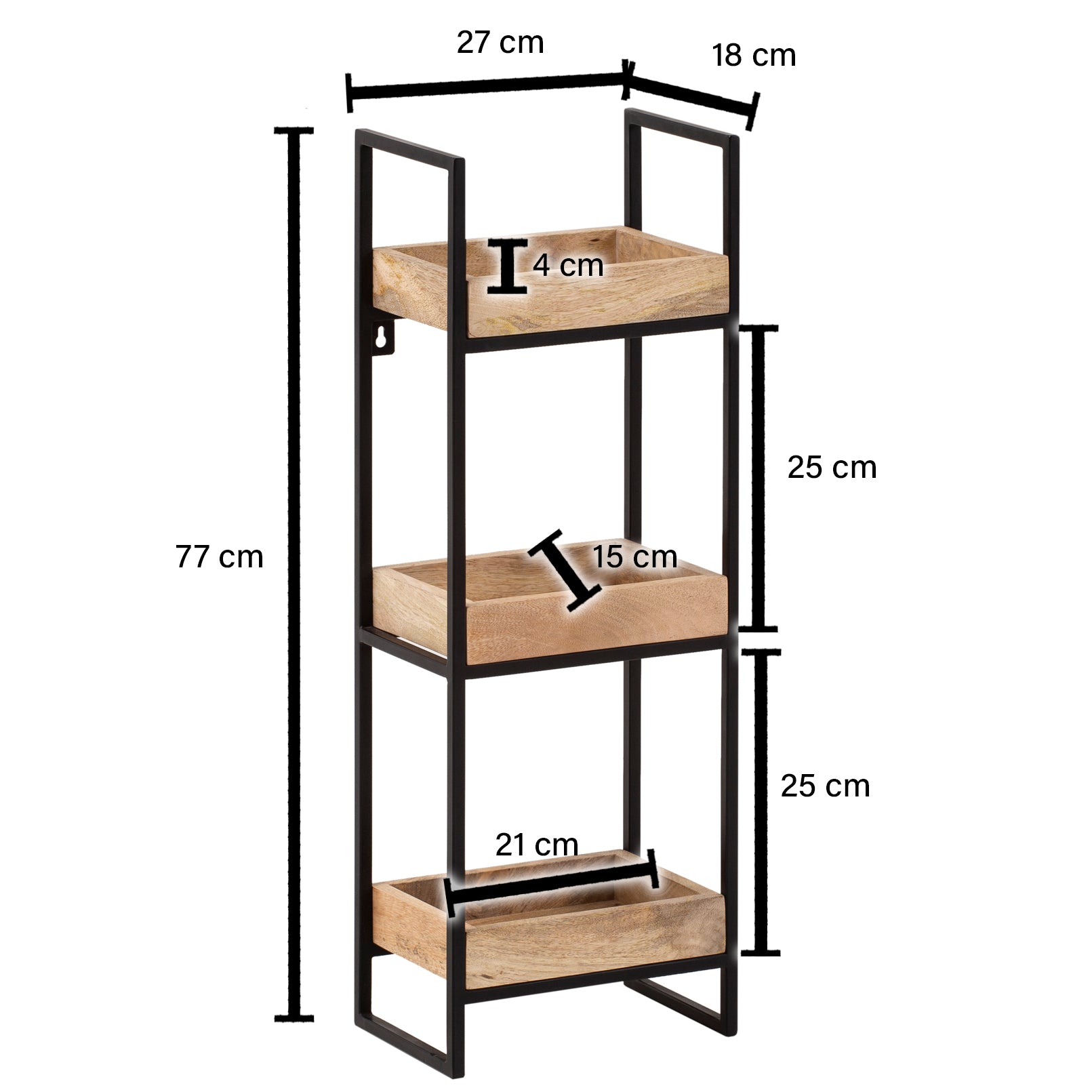 Estante De Pared 27x77x18 Cm_3