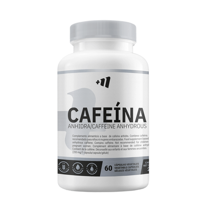 Cafeína Anhidra 200mg - 60 Cápsulas Vegetales - Aporta Energía - Masmusculo_0