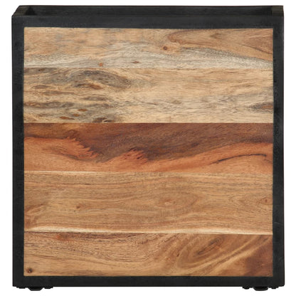 Mesita De Noche De Pared Madera Maciza Acacia 35x35x20 Cm_3