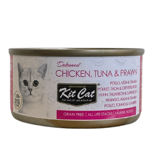 Kit Cat Lata Toppers - Pollo, Atún & Gamba 80 g Comida húmeda para gatos