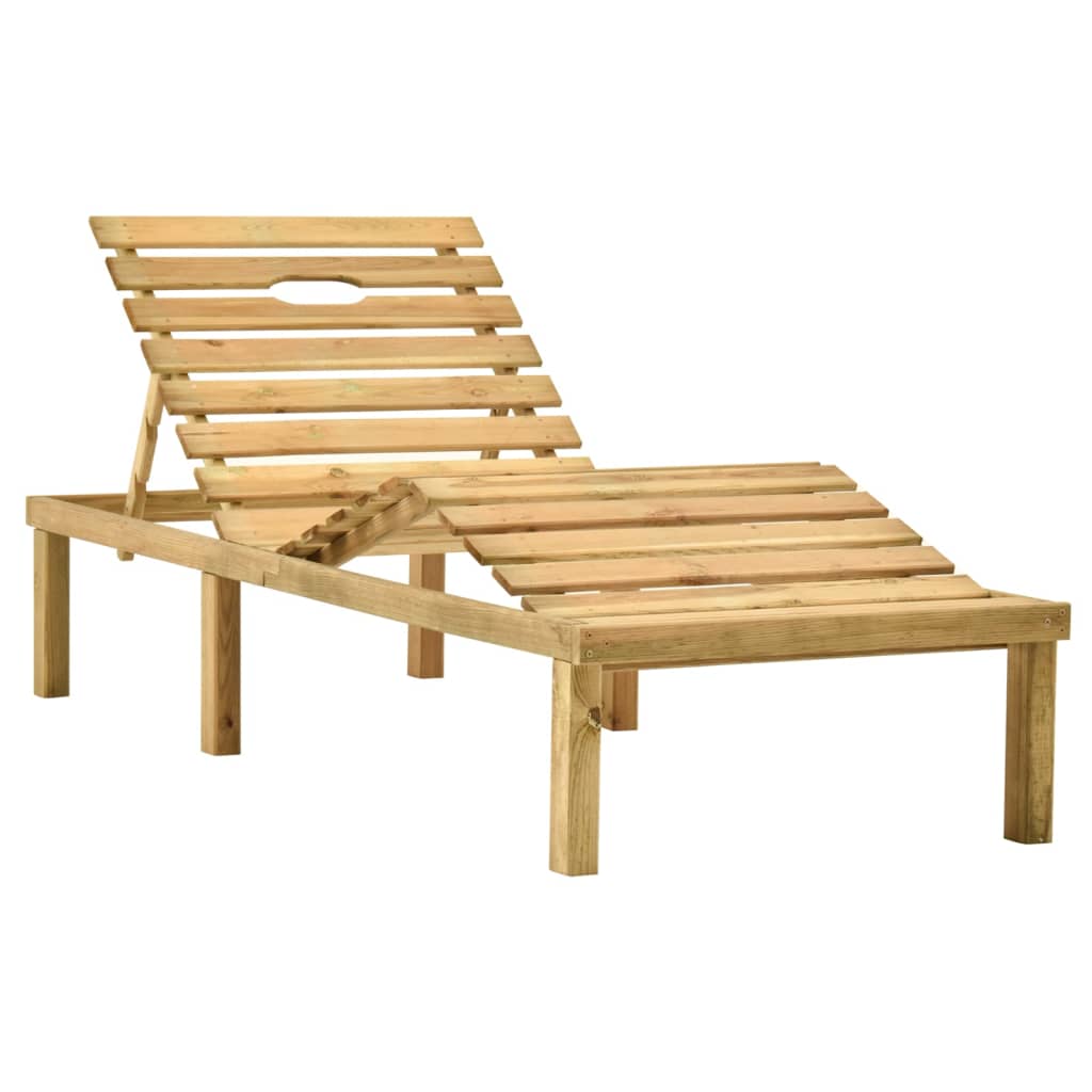 Tumbona De Jardín Con Mesa De Madera De Pino Impregnada_1